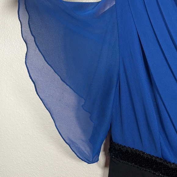 Enfocus Studio Blue and Black Layered Mini Dress - Picture 5 of 9